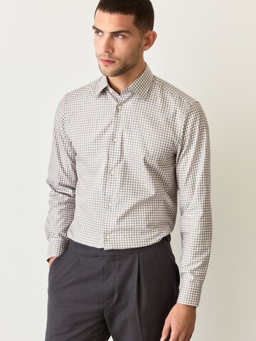 Coupe slim Chemise Next en gris : devant