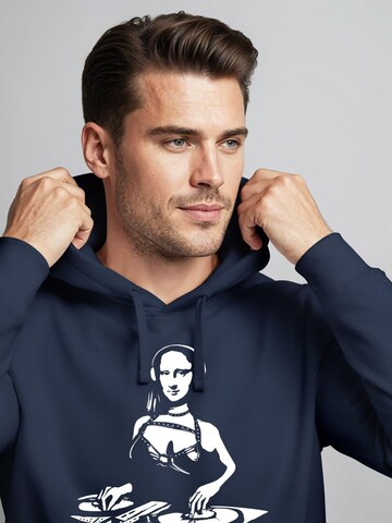 Neverless Sweatshirt 'Mona Lisa DJ'‌‌‌‌‌‌‌‌‌‌ in Blau