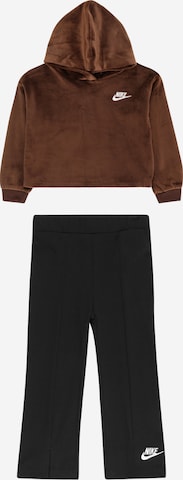 Nike Sportswear Sweatsuit 'SWOOSH' in Black: front