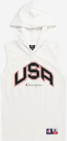 Champion Authentic Athletic Apparel Тениска в бяло: отпред