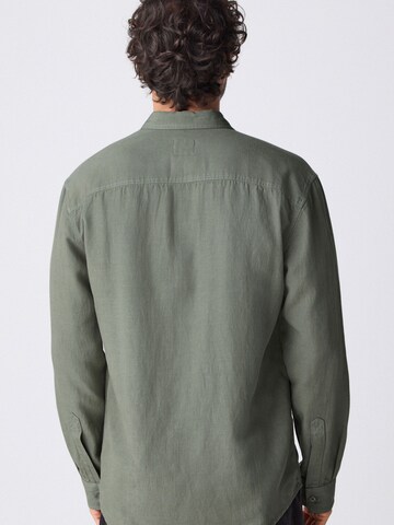 Next Regular fit Button Up Shirt in Green