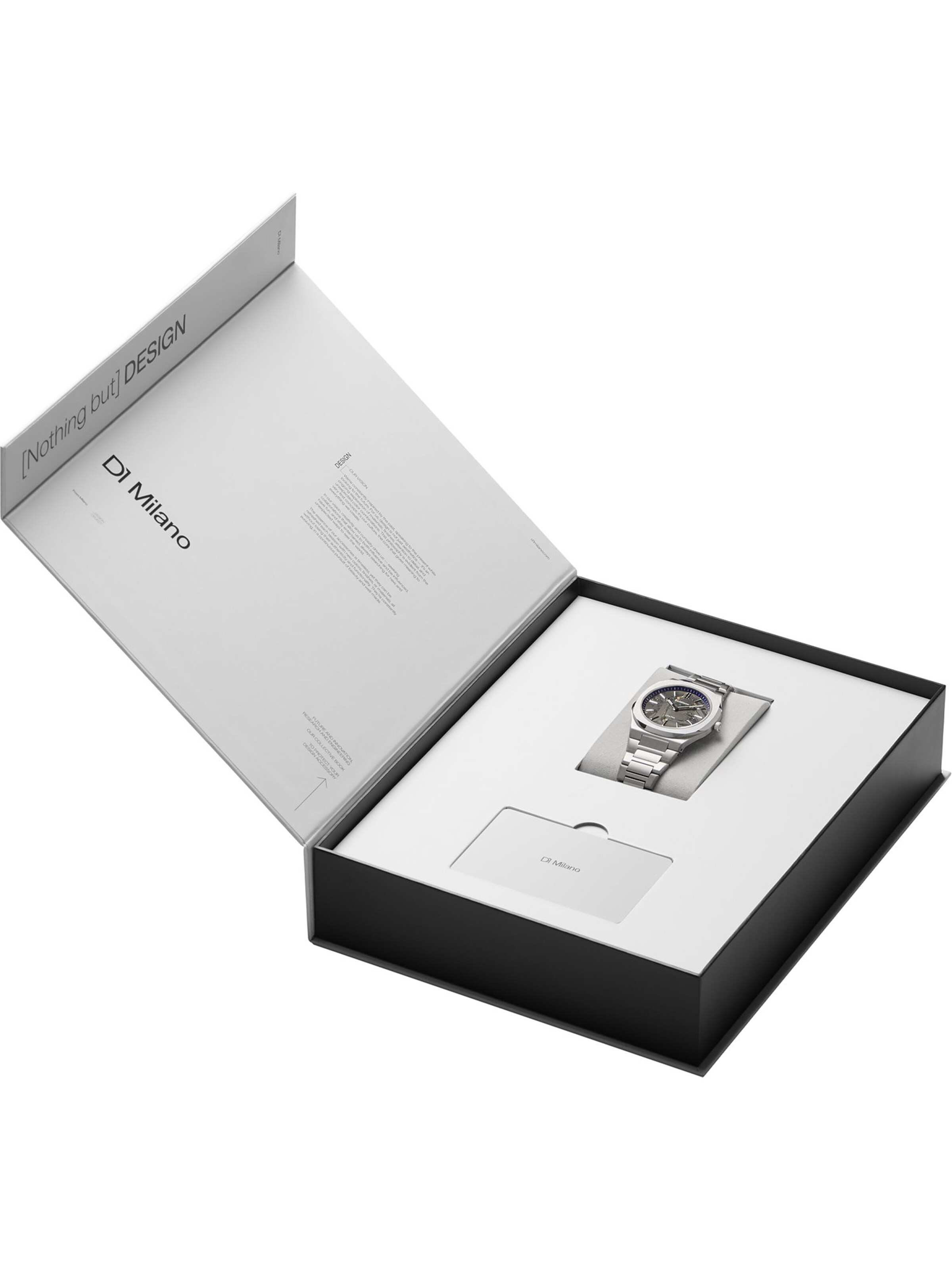 D1 Milano Analoguhr in Silber