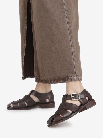 BRONX Sandals 'Next-Wagon' in Brown