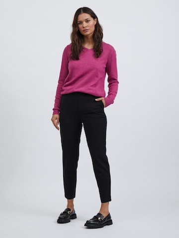 VILA Regular Trousers 'Ann' in Black