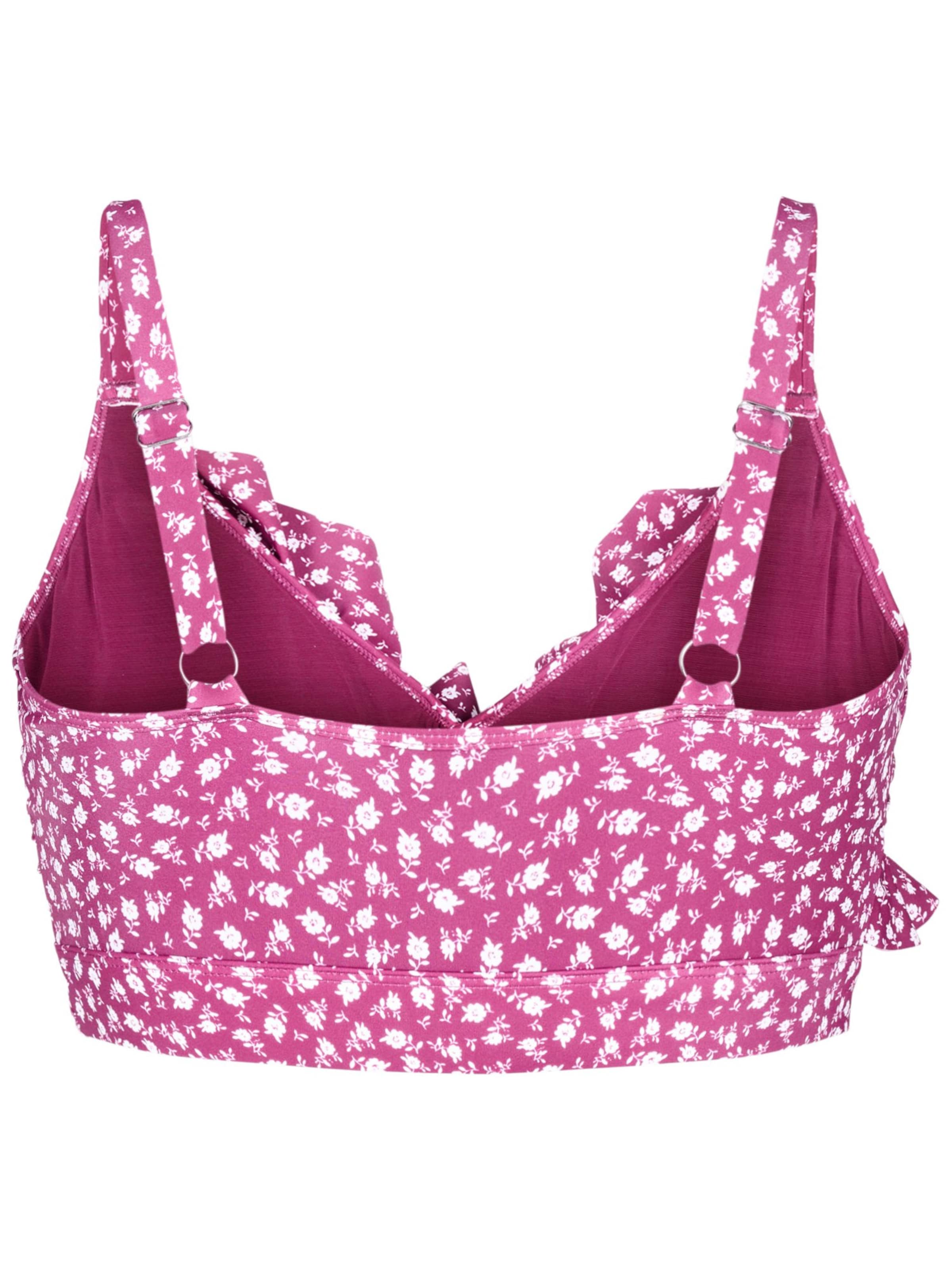 Swim by Zizzi Õlapaelteta topp Bikiinitopp 'SKATRIN', värv roosa