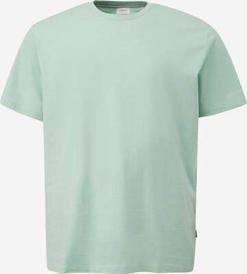 s.Oliver Men Big Sizes Shirt in Green: front