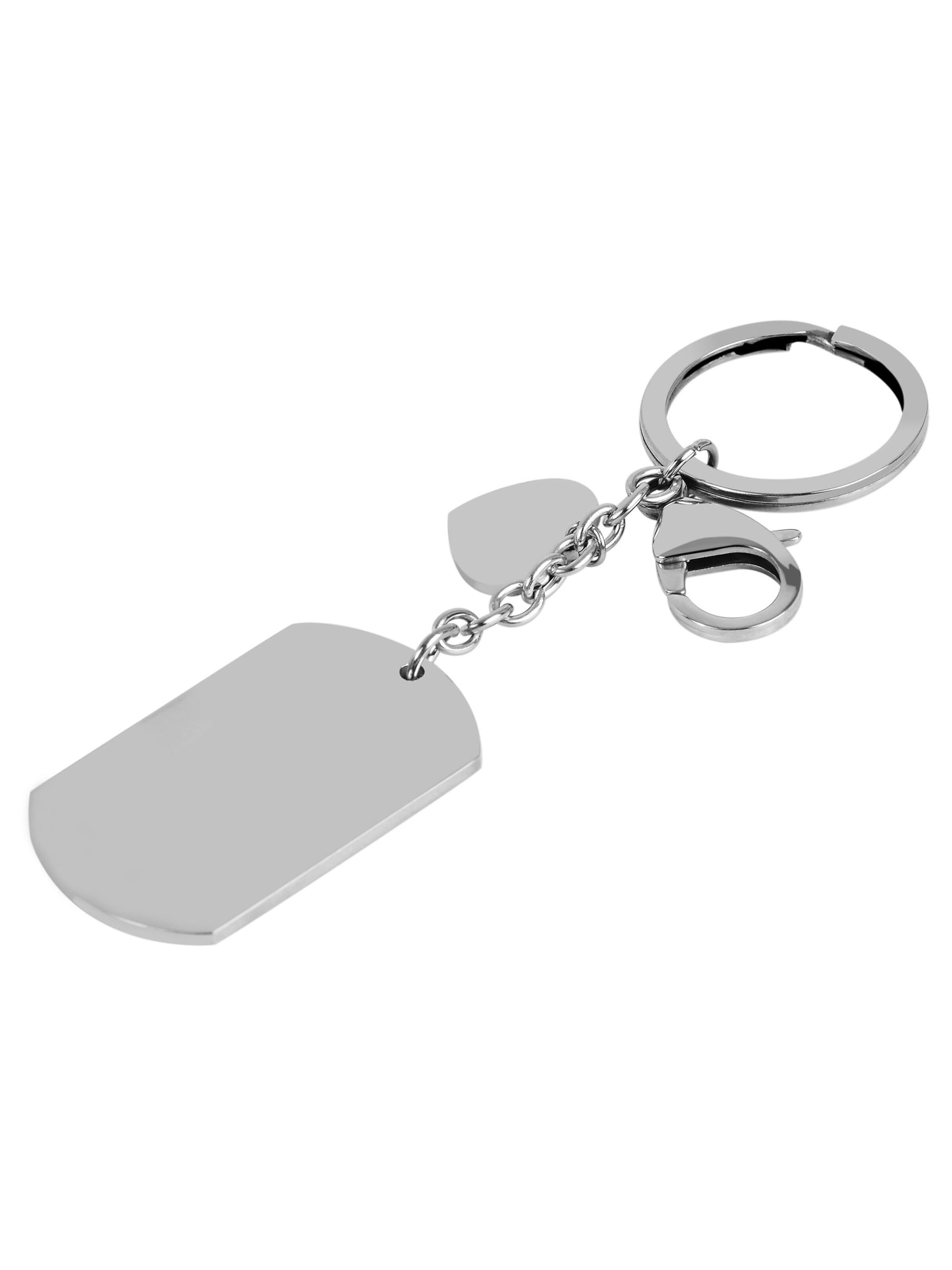 Akzent Key Ring 'Heart key, silberfarbig, langlebig' in Silver