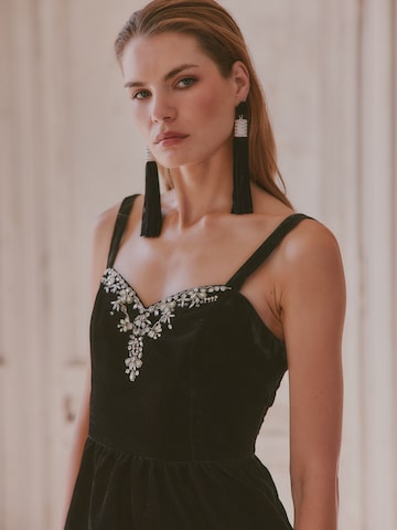 love & roses Top - fekete