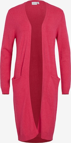 VILA Вязаная кофта 'VIRil' в Ярко-розовый: спереди
