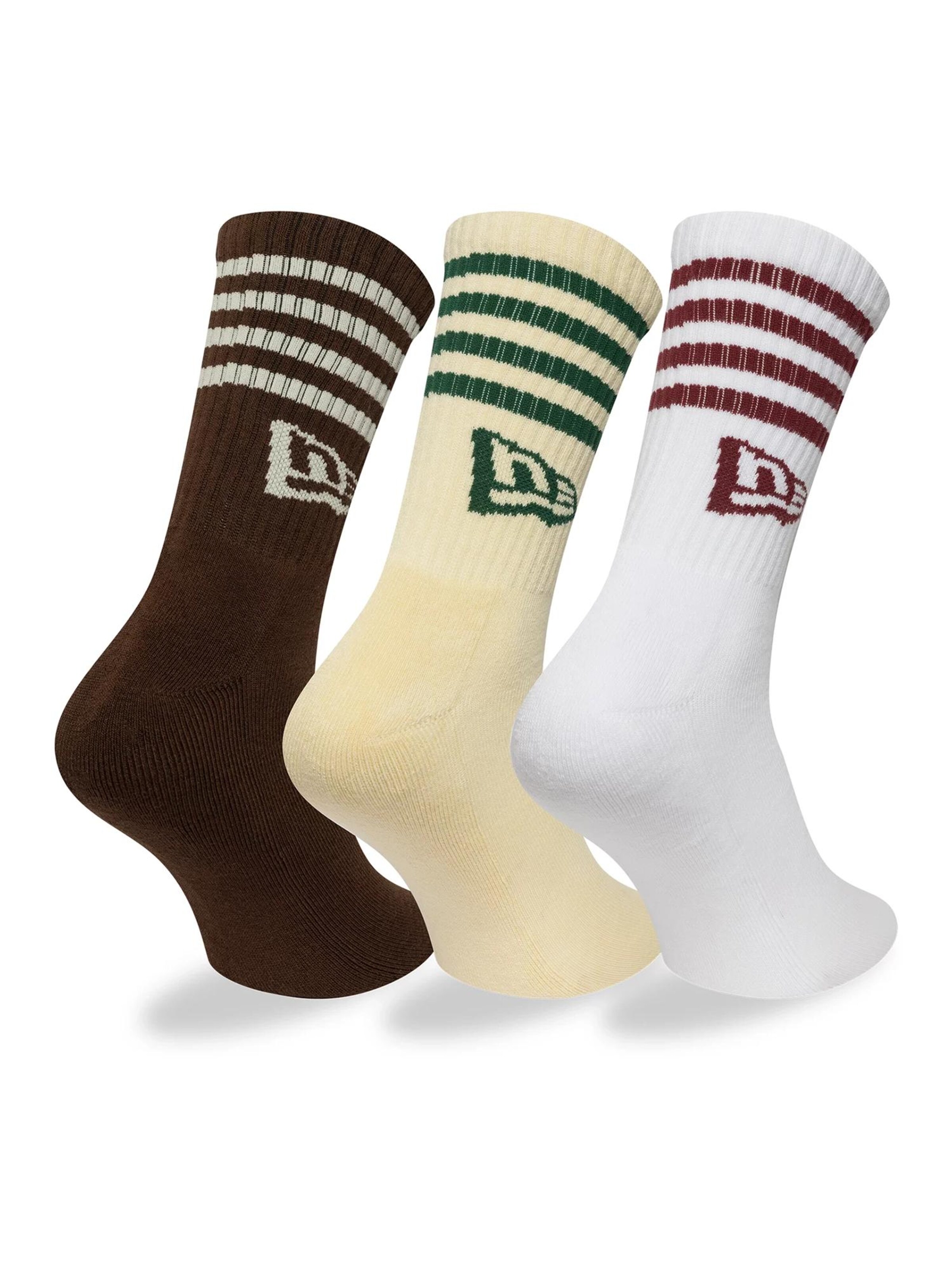 NEW ERA Socks 'Stripe Crew' in Mixed colors