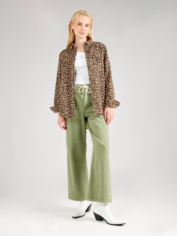 ONLY Wide Leg Hose in Grün