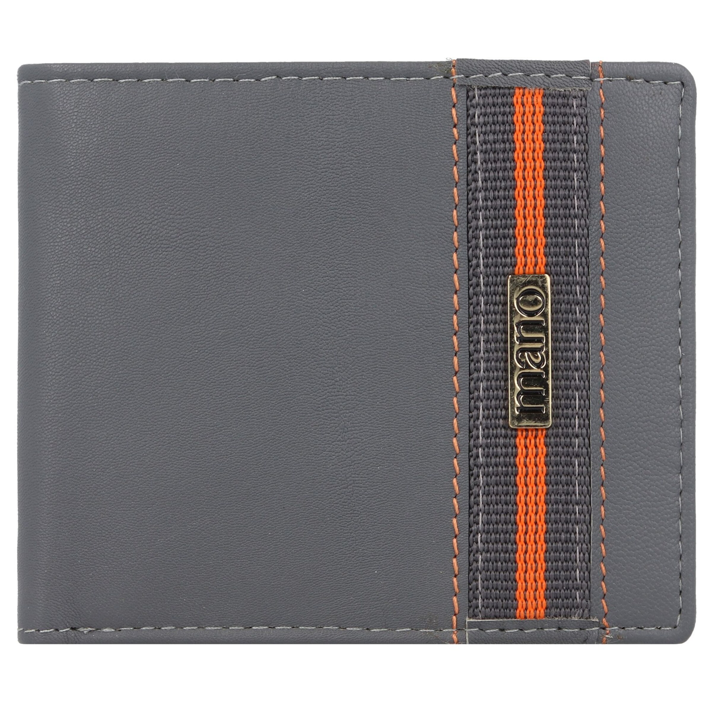 mano Geldbörse 'Don Leonardo' in Grau: Vorderseite