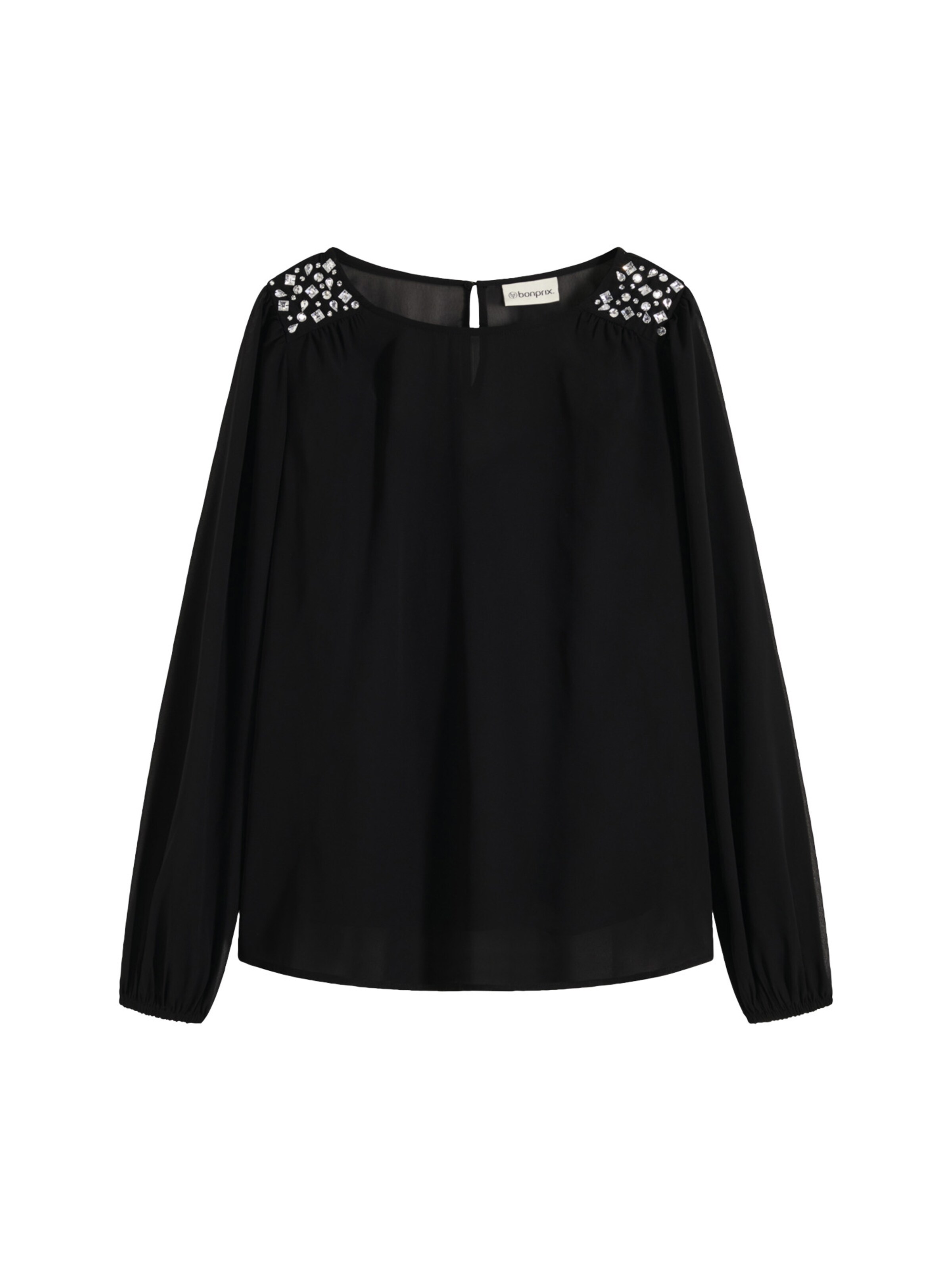 Bluză pe XS bonprix pe negru, Vizualizare produs