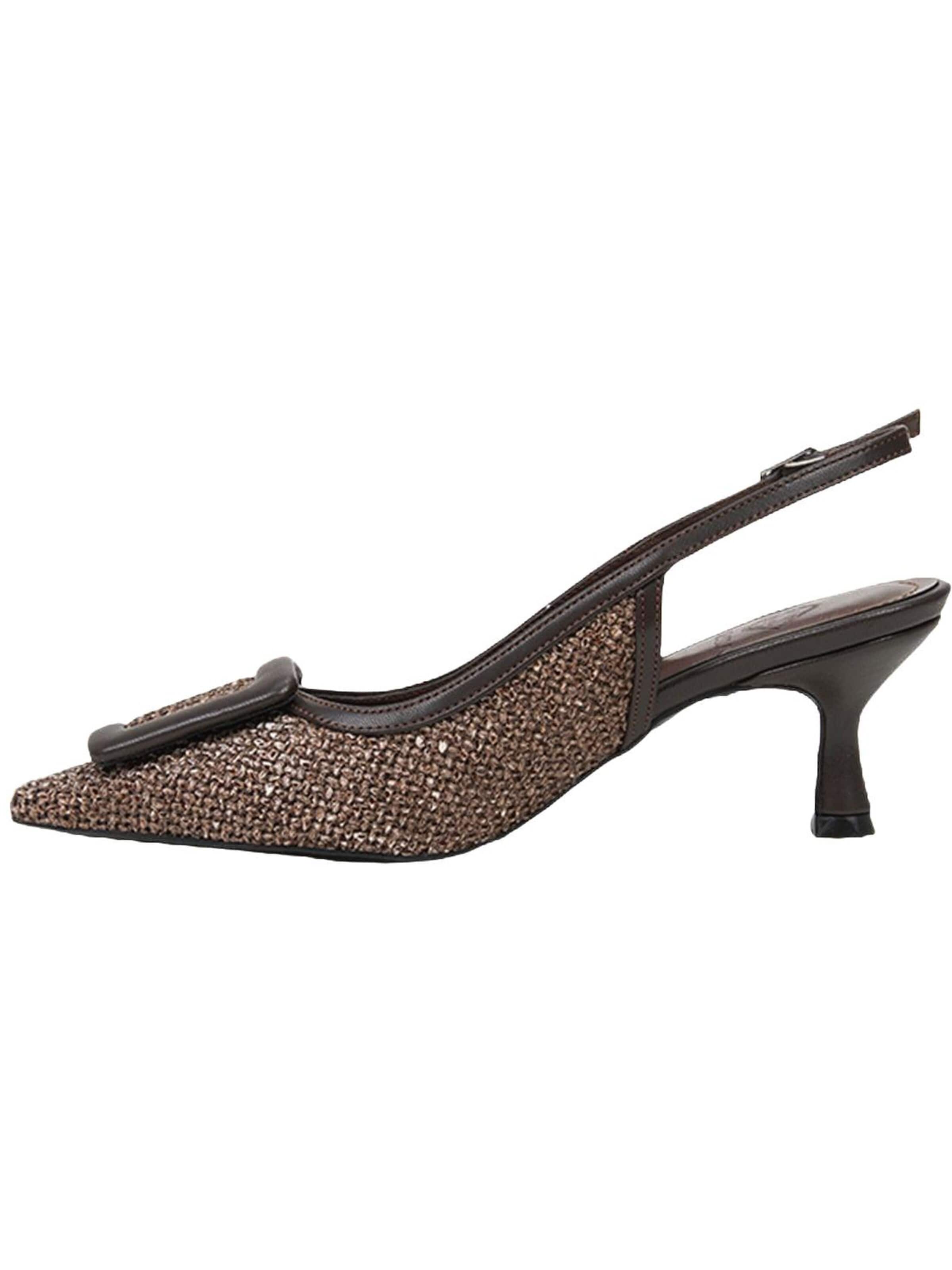 Desa - Zapatos con plataforma 'Pumps' en marrón: frente