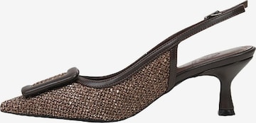 Desa - Zapatos con plataforma 'Pumps' en marrón: frente