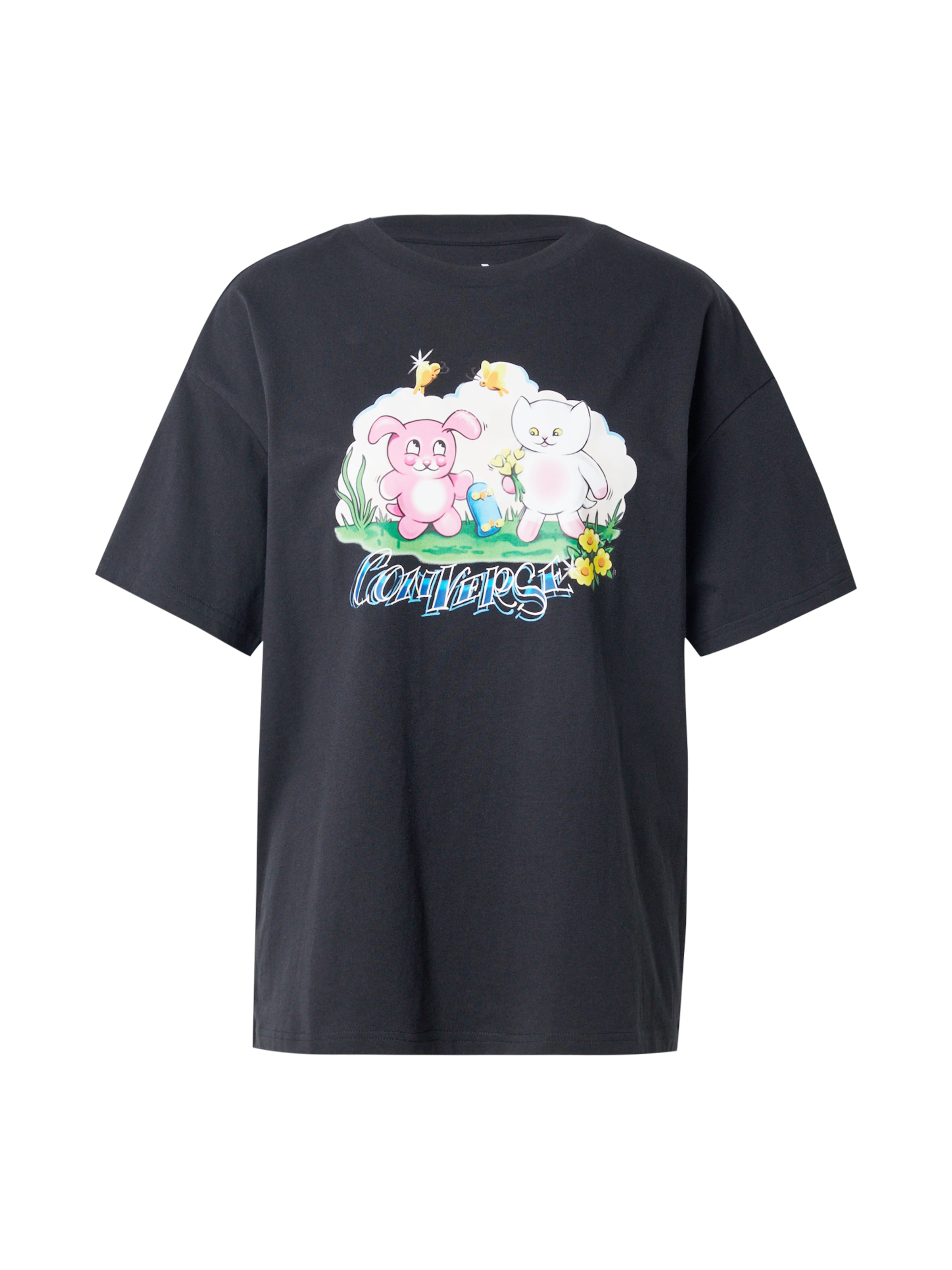 CONVERSE Футболка 'BESTIES' в Черный: спереди