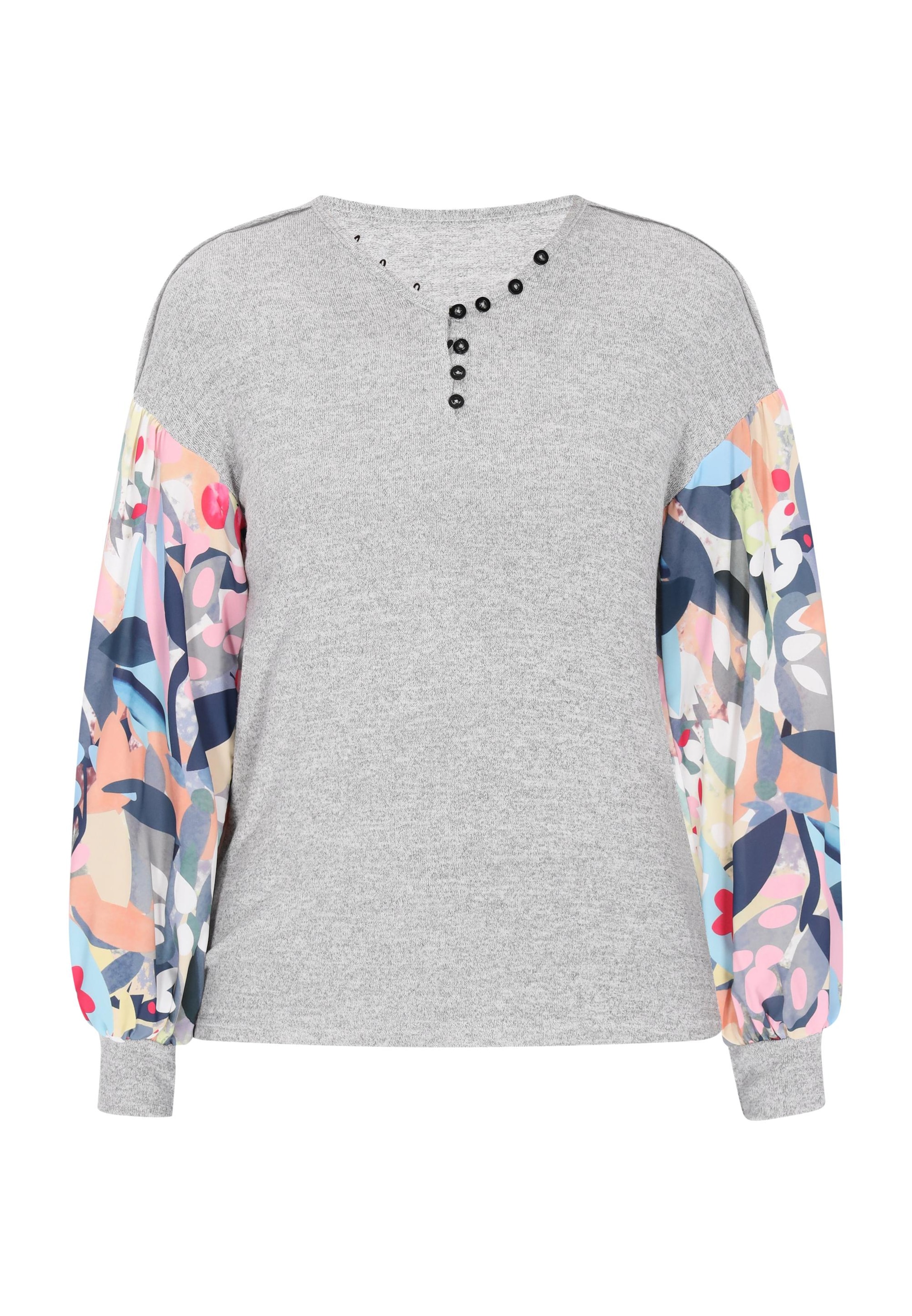 MIMO Bluse 'Fashion Look' in Grau: Vorderseite