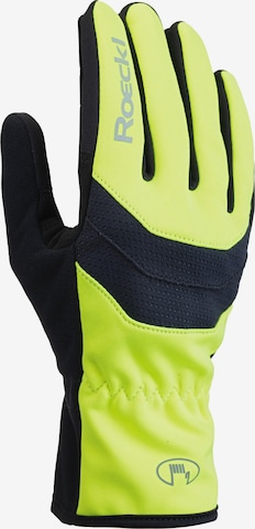 Roeckl Athletic Gloves 'Raiano' in Yellow: front