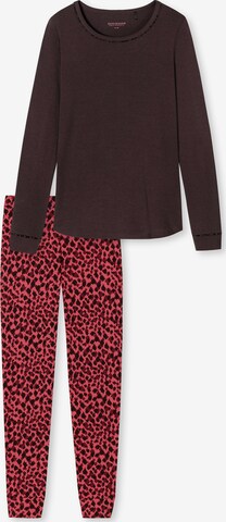 SCHIESSER Pyjama in Bruin: voorkant