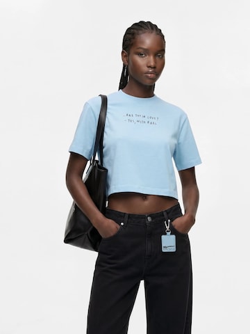 Tricou 'KLJ X Pietro Terzini' de la KARL LAGERFELD JEANS pe albastru: față