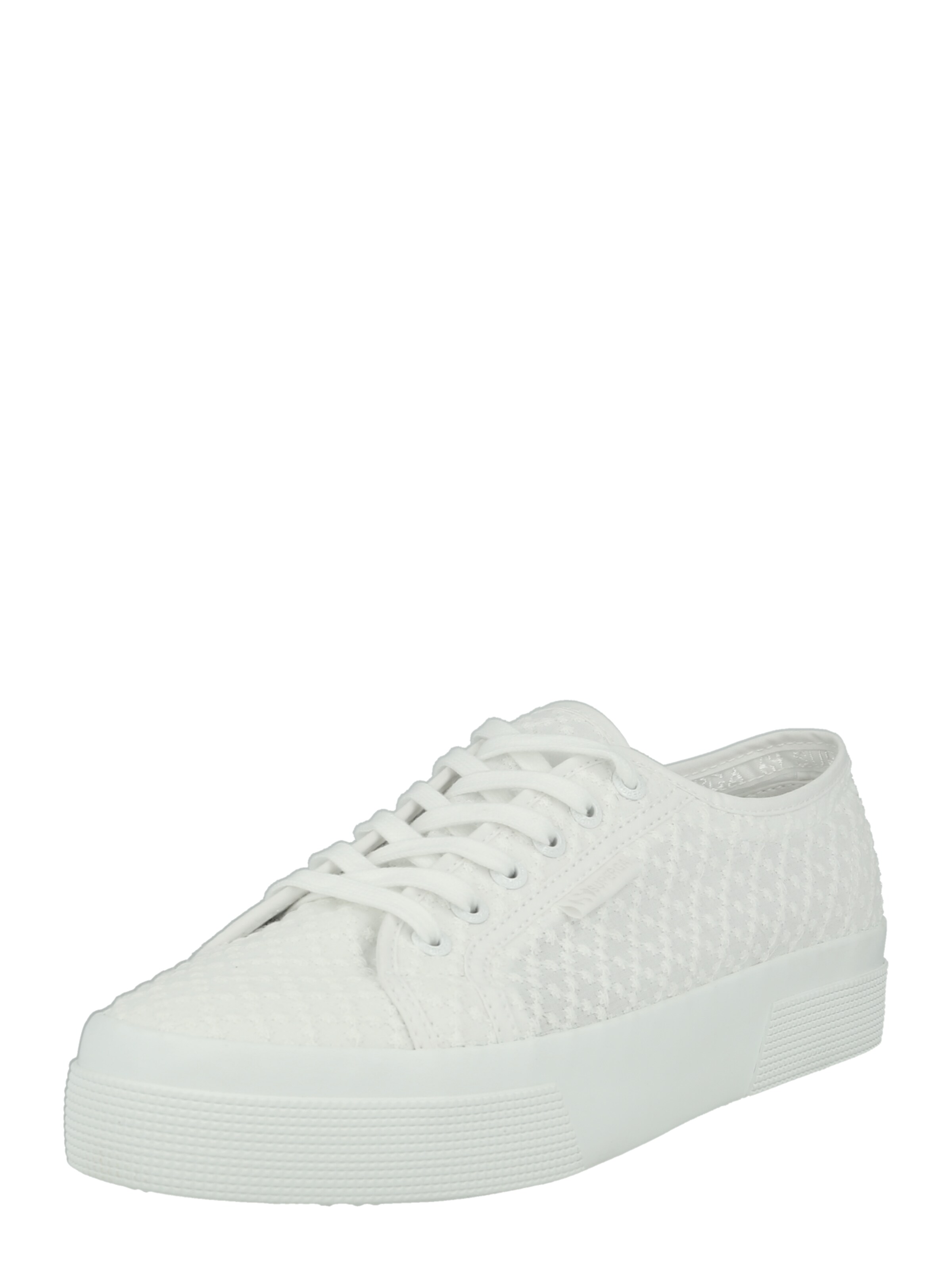 SUPERGA Sneakers 'Macrame Rhombus' in White: front