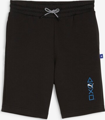 PUMA Regular Broek 'PUMA X PLAYSTATION' in Zwart: voorkant