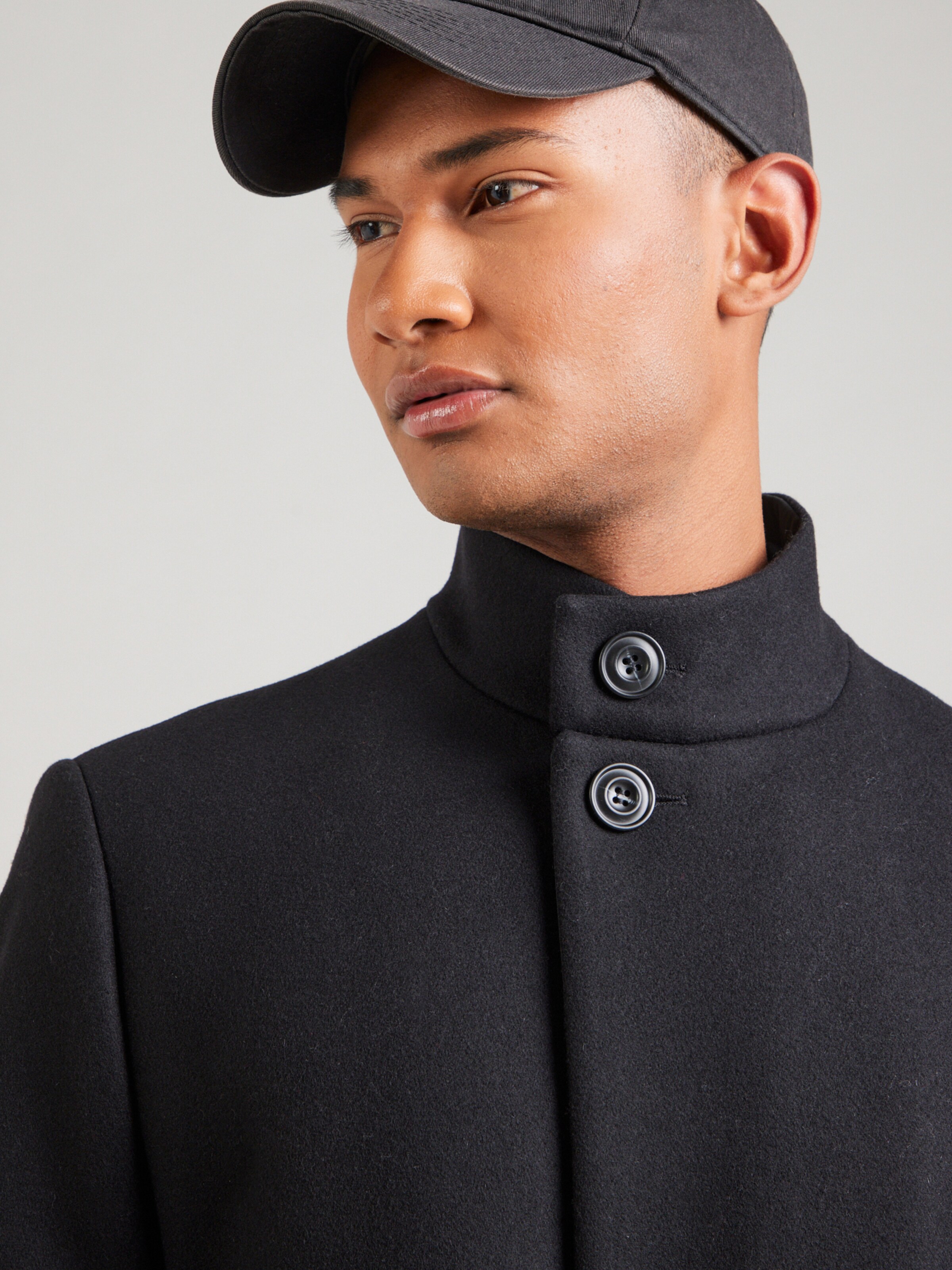 HUGO Between-Seasons Coat 'Mintrax' in Black | ABOUT YOU