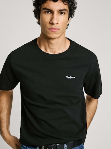 T-Shirt 'Contrast Connor' Pepe Jeans en noir