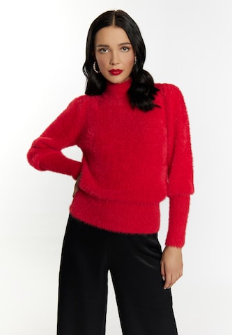 Pullover 'Tuxe' di faina in rosso: frontale