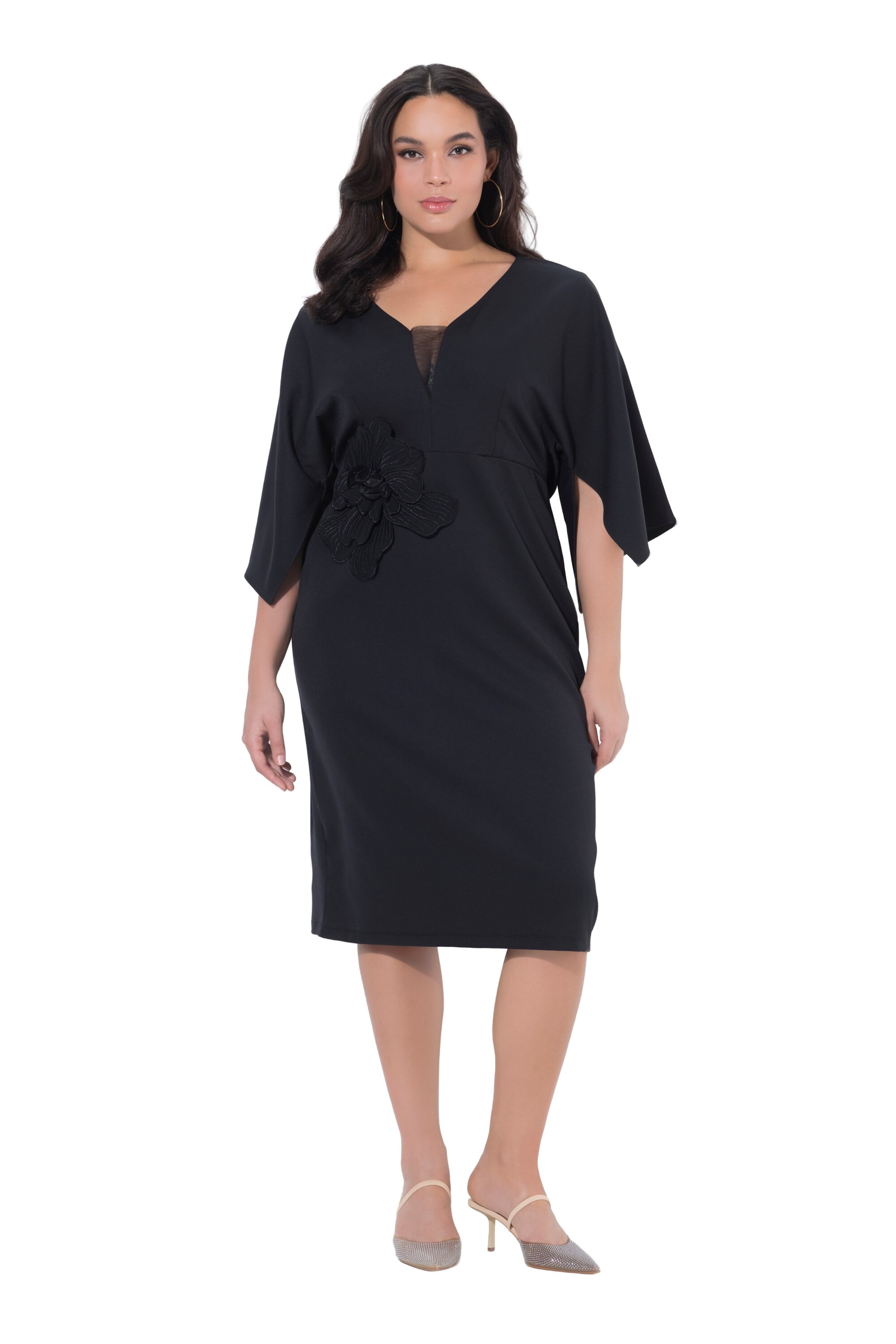 Ulla Popken Abendkleid in Schwarz: Vorderseite