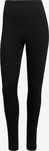 ADIDAS PERFORMANCE Skinny Fit Спортен панталон 'Essentials High-Waisted' в черно: отпред