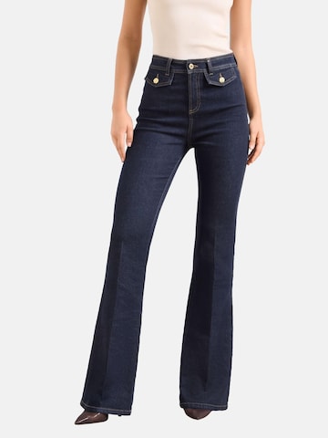 Lipsy Flared Jeans in Blue: front