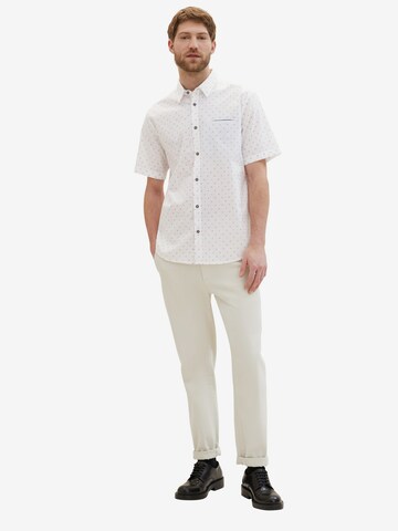 Coupe regular Chemise TOM TAILOR en blanc