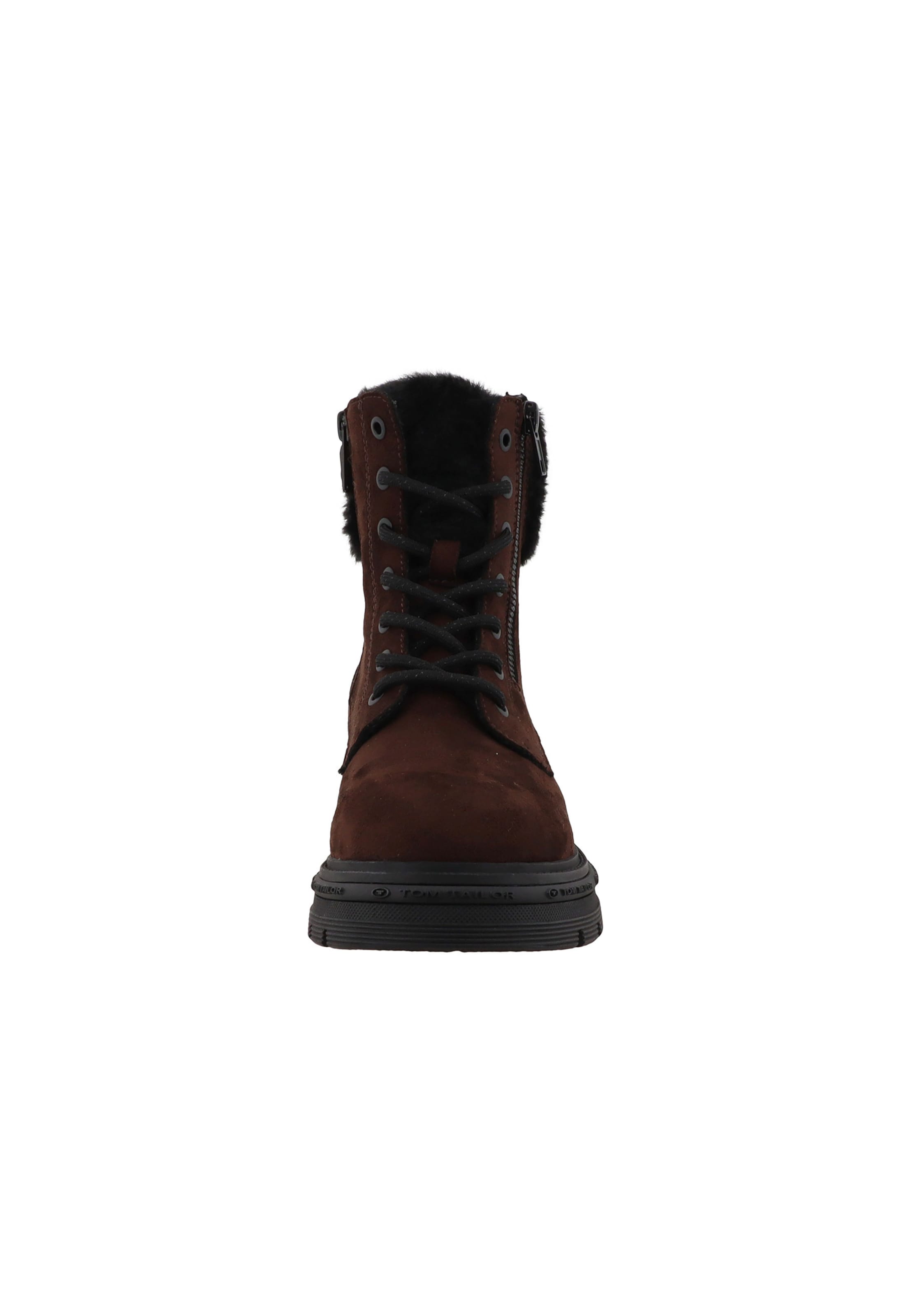 Bottines à lacets TOM TAILOR en marron