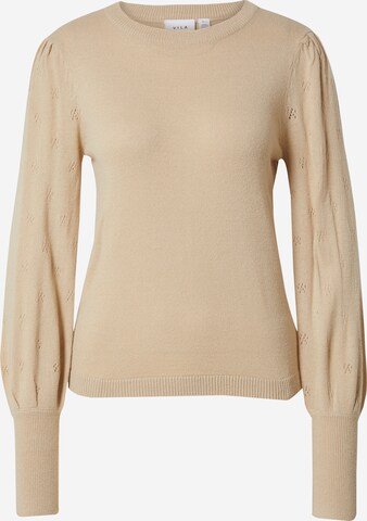 VILA Sweater 'Ava' in Beige: front