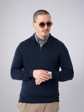 PANTONECLO Trui 'Pantoneclo Men’s Mock Sweater' in Blauw