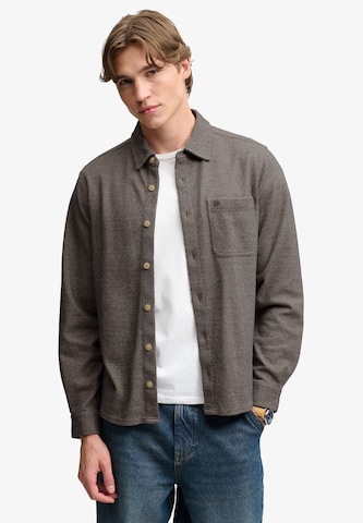Superdry & Co Regular fit Overhemd in Bruin: voorkant