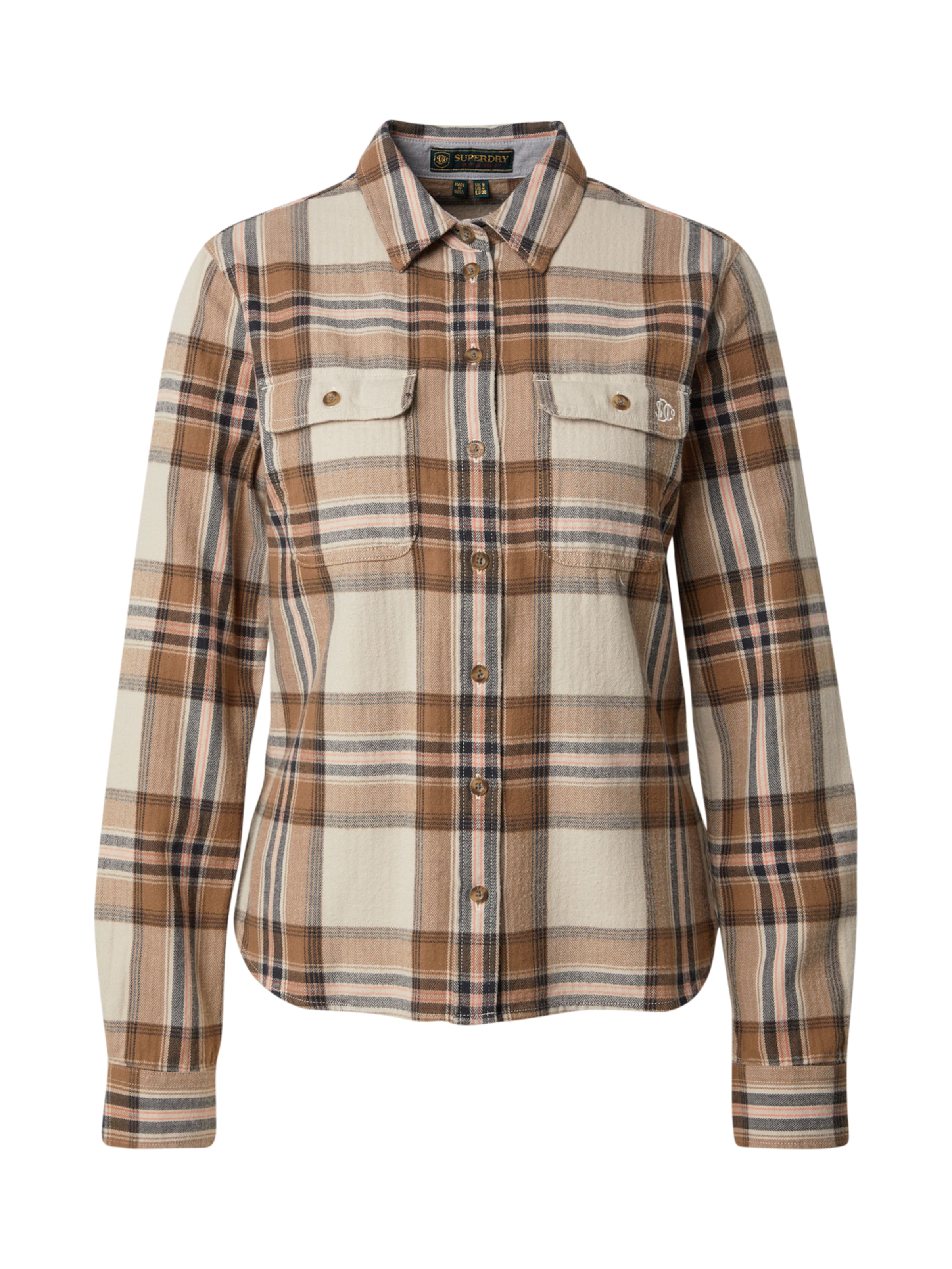 Superdry Blouse in Beige: voorkant