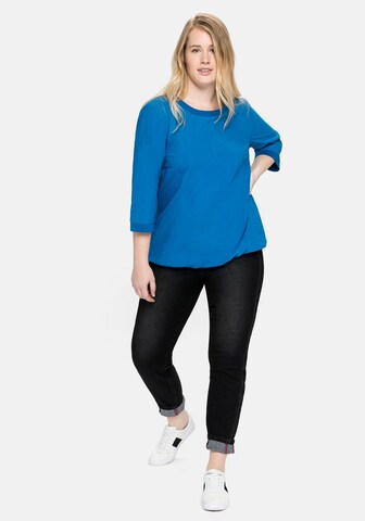 SHEEGO Slimfit Jeans in Zwart