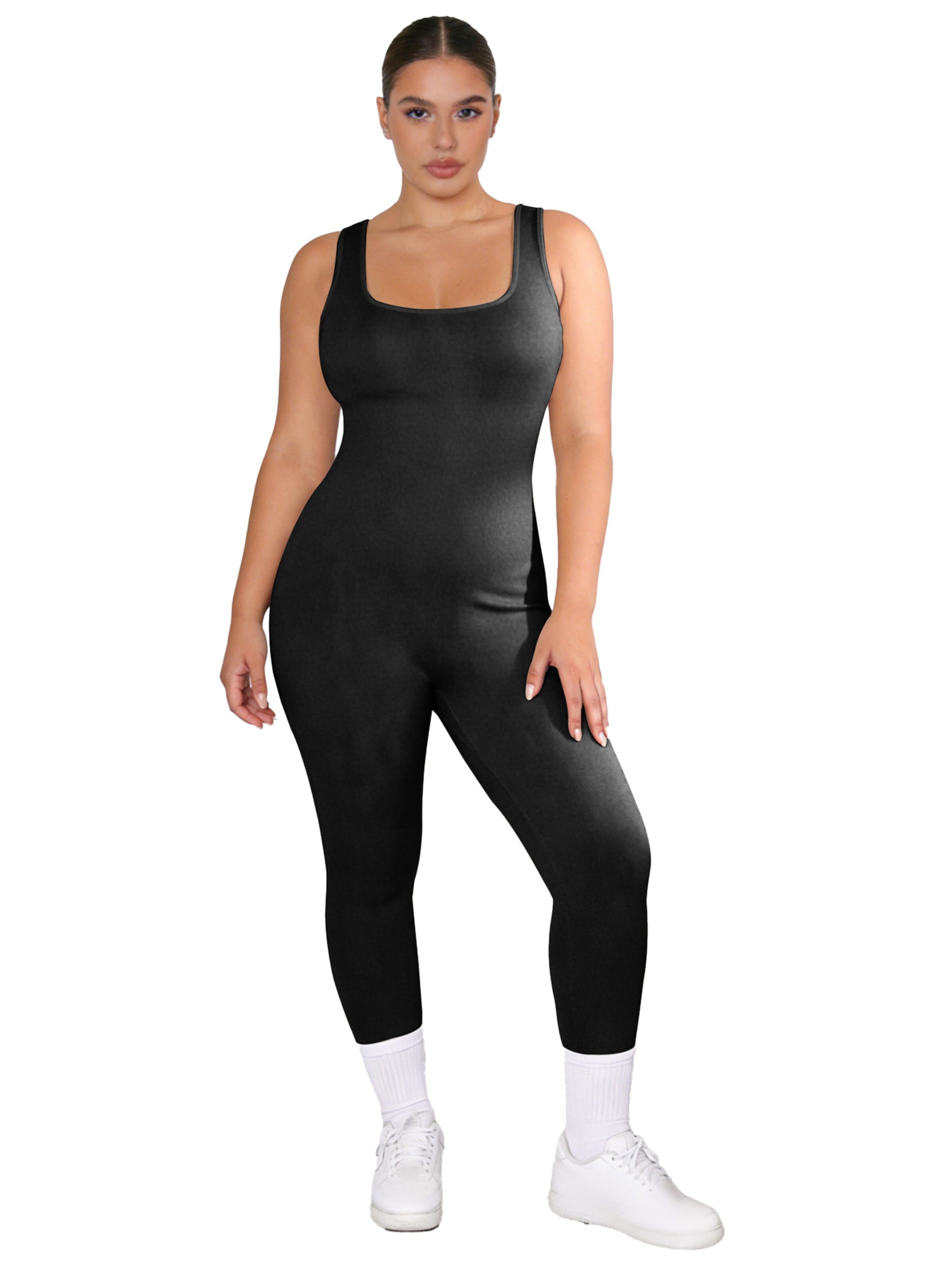 MEETWEE Athletic Bodysuit in Black