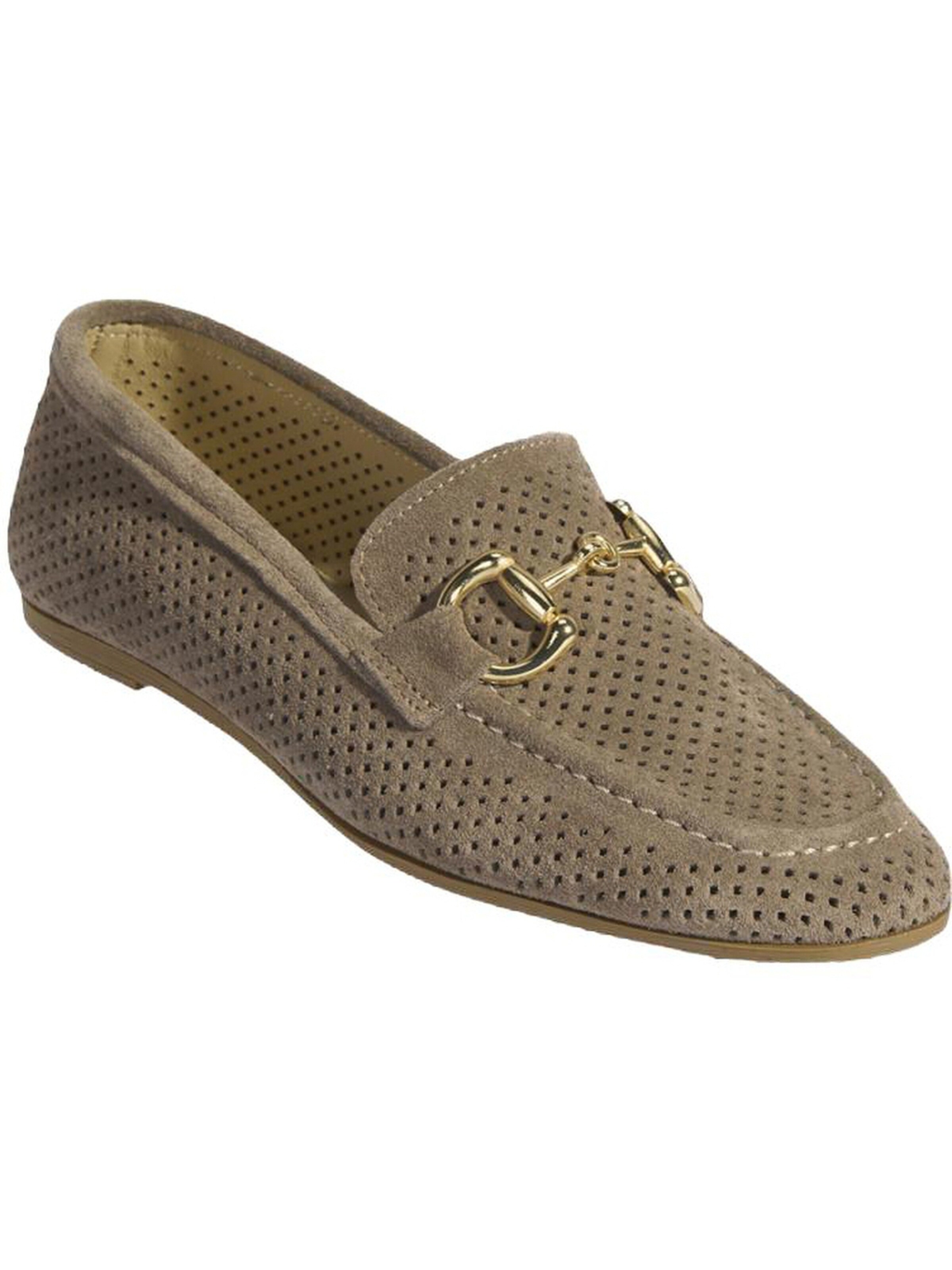 Desa Moccasins in Brown: front