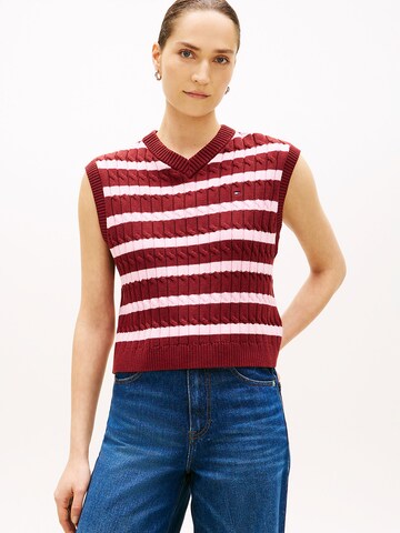 Pull-over TOMMY HILFIGER en rouge : devant