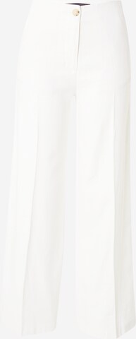 Marks & Spencer Wide leg Pleated Pants in White: front