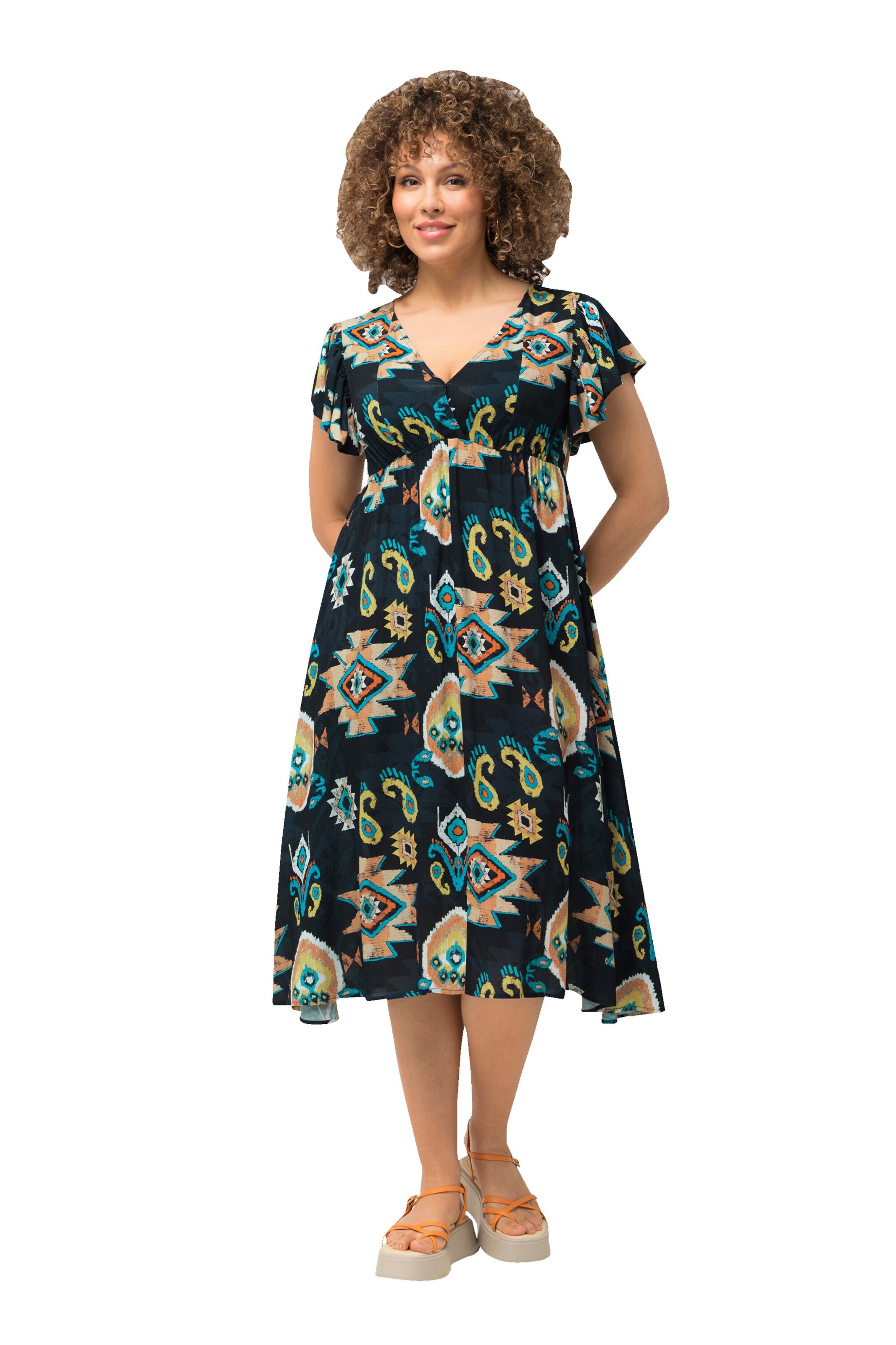 Ulla Popken Jurk in Blauw: voorkant