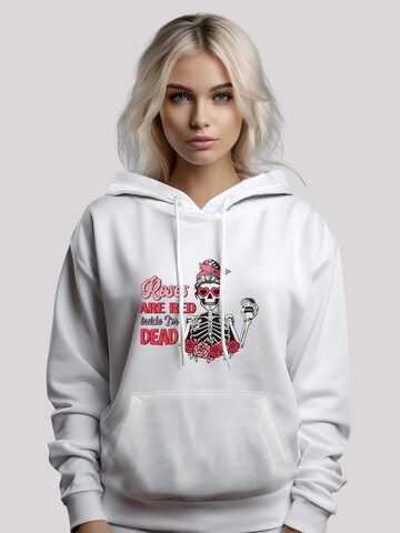 F4NT4STIC Sweatshirt 'Anti Valentinstag Roses Are Red' in White: front