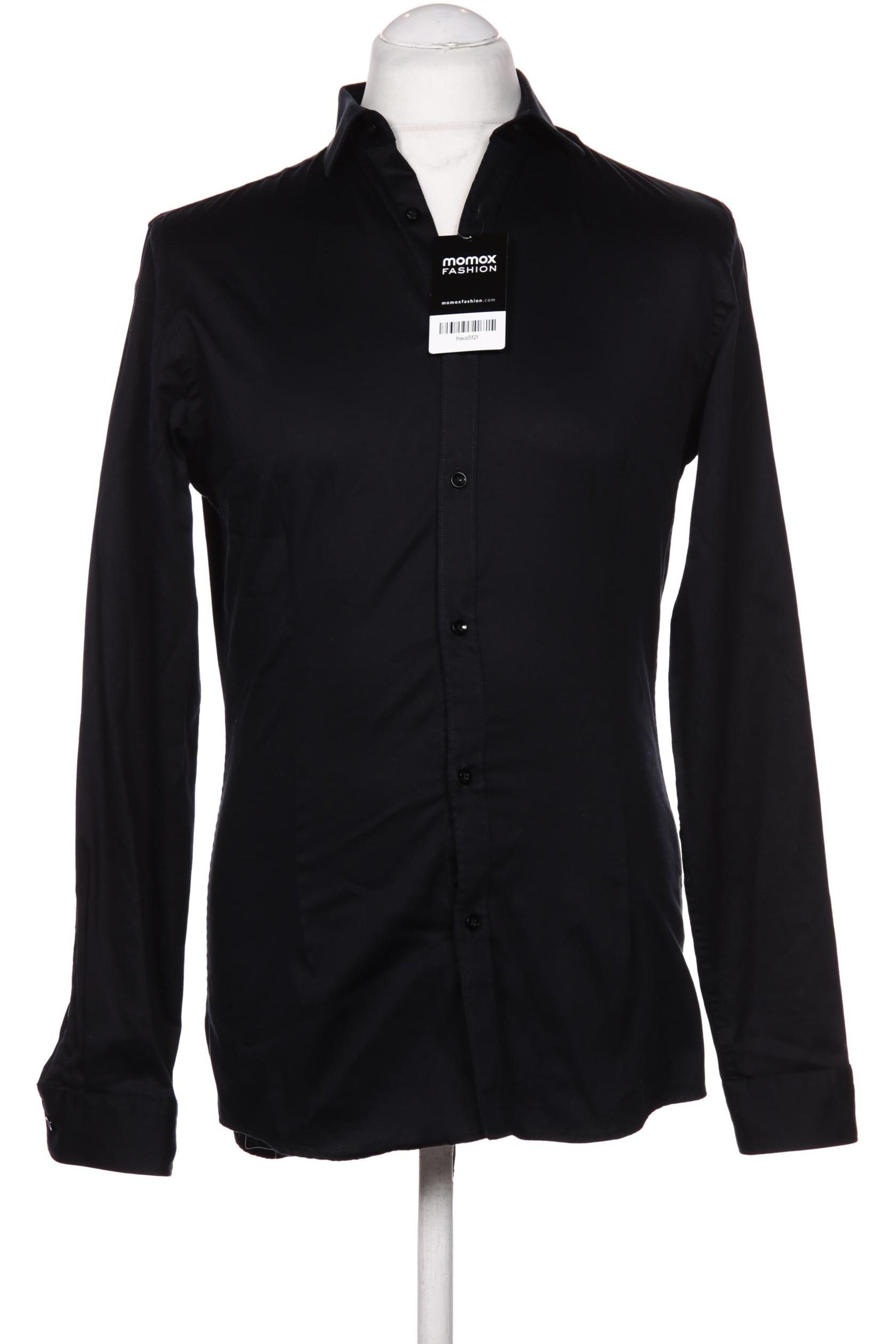 JACK & JONES Button Up Shirt in M in Black: front