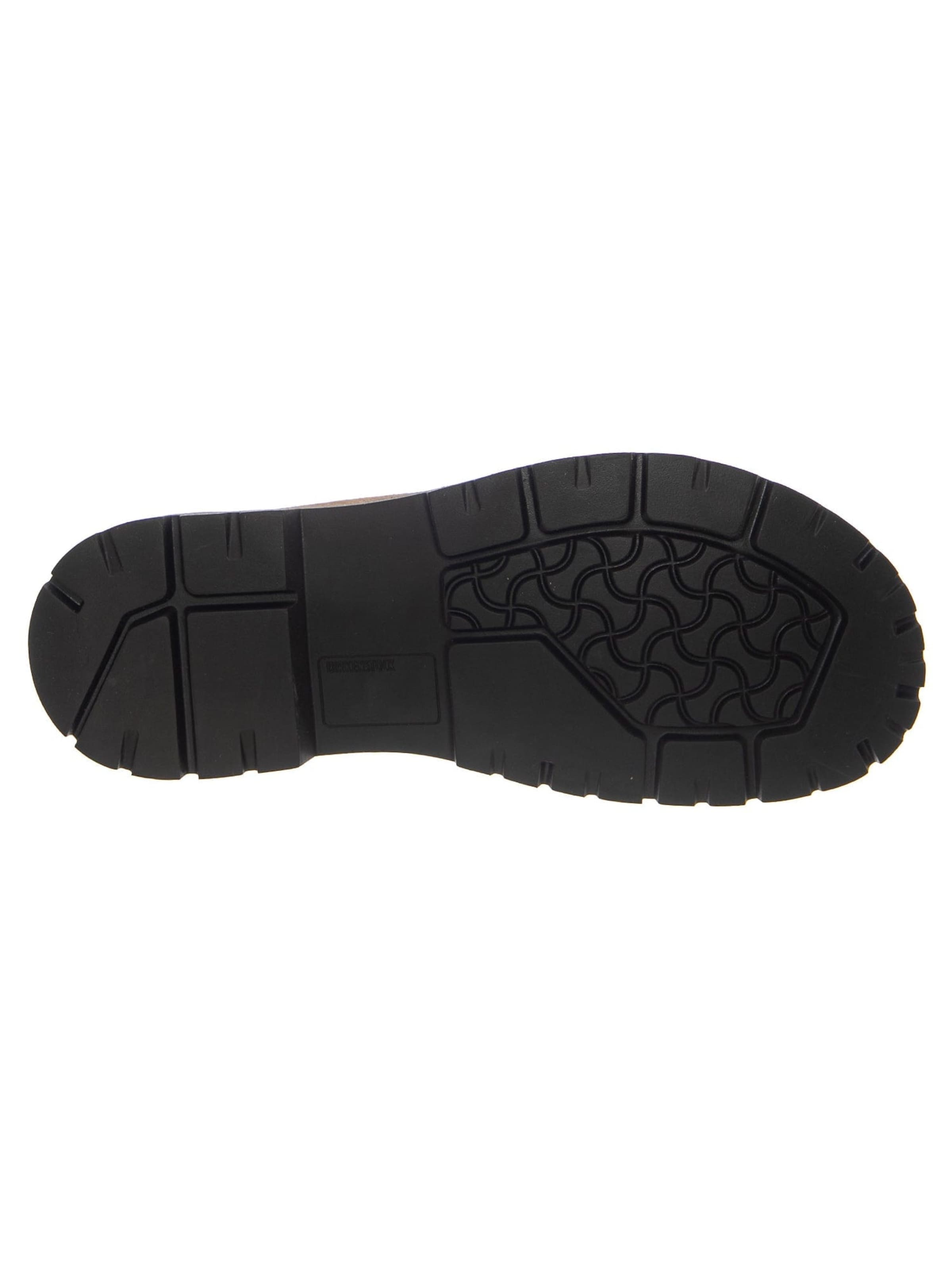BIRKENSTOCK Veterschoen 'Highwood Moc Lace Low N Suede Leather Gray Taupe' in Bruin