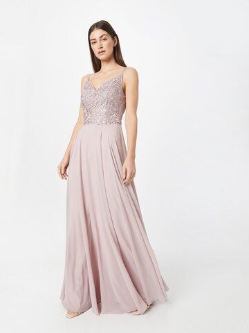 mascara Evening Dress in Pink: front