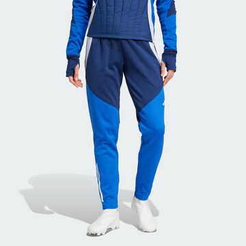 ADIDAS PERFORMANCE Tapered Sportbroek 'Tiro 24 Competition' in Blauw: voorkant