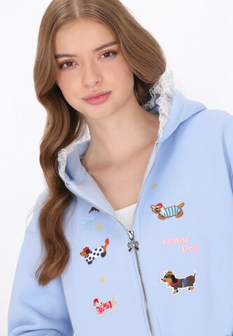 MYMO - Sudadera con cremallera 'Pop' en azul
